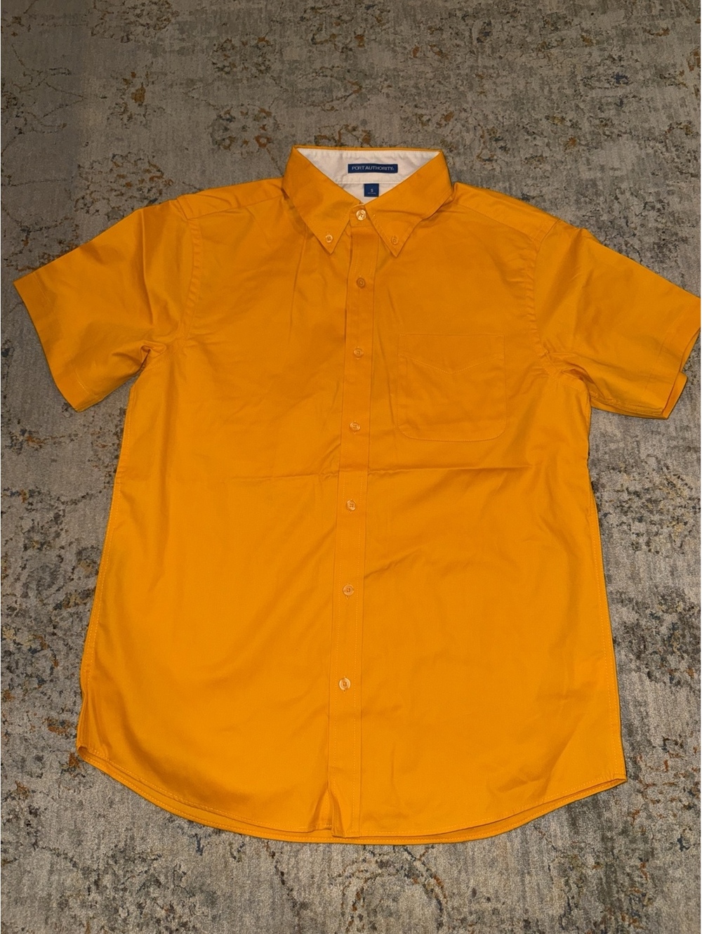 Port Authority S508 Men's S Orange Short Sleeve Button Down Shirt A425